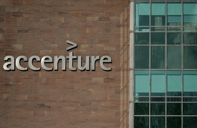 accenture logo on building